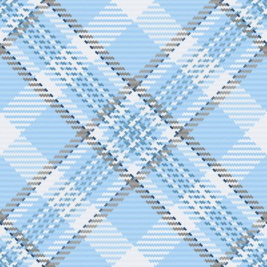 Maviler ve griler içeren klasik tartan deseni. Arkaplan, tekstil, tasarımlar için geleneksel, samimi ya da çağdaş hisler kullanın.