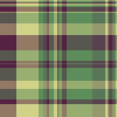 1960 'ların ekose desenli kumaşı, Hindistan desenli kumaş arka planı. Tee tartan vektör Pastel ve yeşil renk paleti tekstil kontrol.
