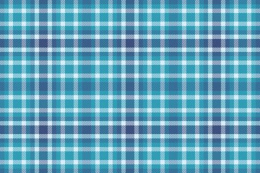 Mavi ekose desenli kontrol, noel süsü desenli tartan. Cyan ve açık renk paletinde tekstil kumaşının pürüzsüz arka planını okşa.