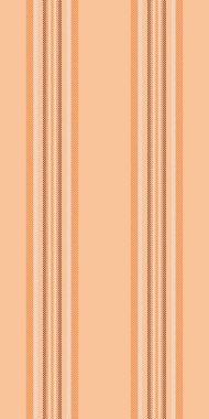 Paketleme çizgileri vektör şablonu, dingin doku kumaş arka planı. Dikey turuncu ve beyaz renk paleti ile tekstil olmayan şerit bağla.