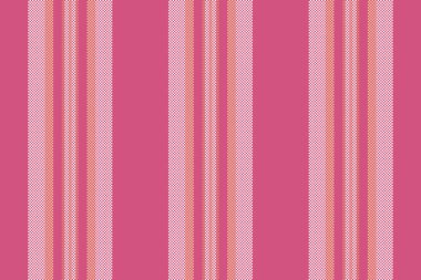 İzole tekstil dikişsiz çizgiler, boya vektör kumaş deseni. Şablon arkaplan dokusu dikey çizgi pembe ve fildişi renk paleti.