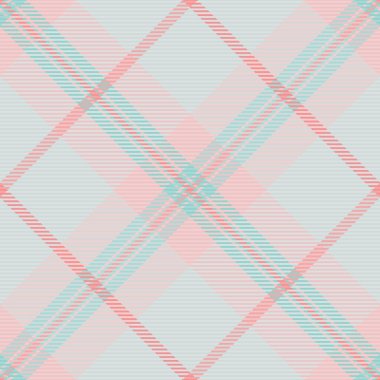 Dikensiz tartan, rahat vektör tekstil arkaplanı kontrol ediliyor. Viktorya dönemi kumaş desenini açık ve beyaz renk paletinde kontrol et.