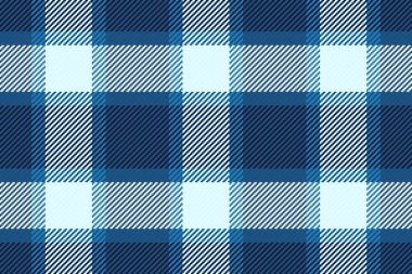 Profesyonel kontrol vektör şablonu, nötr kumaş arka plan dokusu. İtalyan tekstil dikişsiz ekoseli mavi ve koyu renk paleti.
