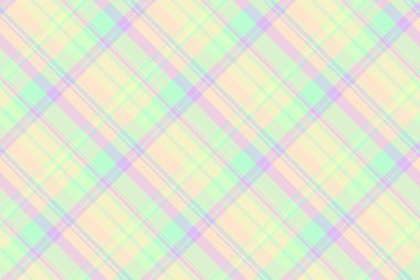 Fikir kontrol şablonu vektörü, tartan kumaş dikişsiz. Bahçe tekstil arkaplan deseni açık ve badem rengi paletinde.