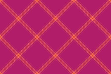 Canlı mor turuncu ekose desenli. Tekstil, geçmiş ve yaratıcı projeler için modern ve cesur bir tasarım. Sonsuz olasılıklar için pürüzsüz fayans.