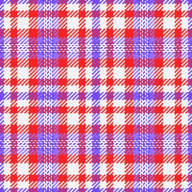 Sıcak kırmızı, mor ve beyaz kareli desenli. Klasik tarz, arka plan, tekstil ya da bayram teması için mükemmel. Geleneksel, çok yönlü bir doku..