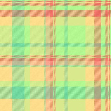 Profesyonel tekstil tartan kontrolü, marka desenli kumaş. Sonsuzluk vektörü ekose arkaplan yeşil ve kehribar renk paletinde dikişsiz.