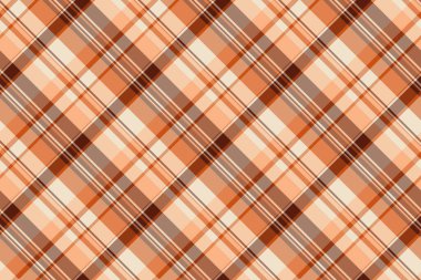 Tekstil kumaş tasarımı, geometrik desenli, dikişsiz doku. Turuncu ve açık renk paleti ile seremoni tartan arka plan denetimi.