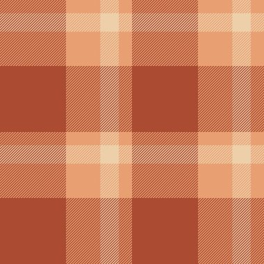 Çapraz vektör tartan kontrolü, yerli tekstil dokusu. Kırmızı ve turuncu renk paletinde, pürüzsüz ekose deseni dinlendir.