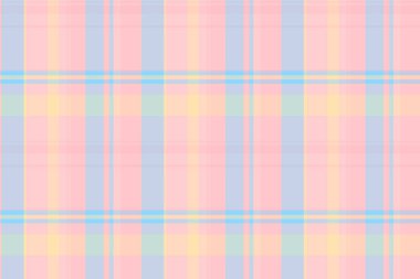 Yumuşak pastel ekose desenli pembe, mavi, sarı ve yeşille kesişen çizgiler. Nostalji, bahar ve kumaş dokularını çağrıştırıyor. Arkaplan ve tasarımlar için ideal.