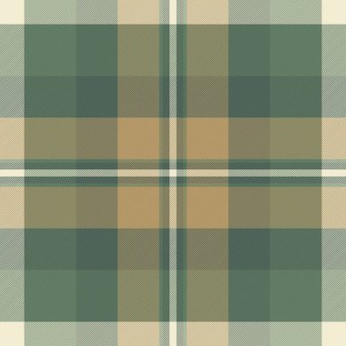 Tertemiz doku vektörü, tartan arkaplan deseni. Pastel kumaş ve kehribar renk paleti ile ekoseli kontrol et.