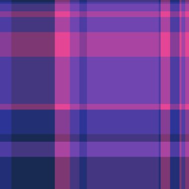 Makara ekoseli vektör, panço desenli kumaş kontrolü. Çivit ve morumsu renk paletinde grafik arkaplan tekstil desenli tartan.