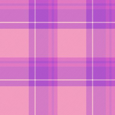 Zarif pembe ve mor ekose desenli. Klasik ekose tasarım, arka plan, kumaş, tekstil ve dijital tasarımlar için mükemmel. Tarz ve çok yönlü doku.