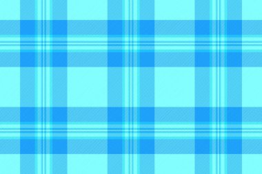 Endüstriyel kumaş arka plan tartan, Azul tekstil kusursuz çek. Gök mavisi ve cyan renk paletinde tekrarlanan doku desenli ekose vektör.