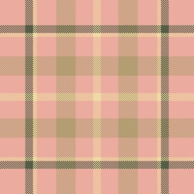 Jersey ekose şablonu, çapraz dokuma kumaşı. Dergi tartan arkaplan vektörü kırmızı ve kehribar renk paletinde pürüzsüz.