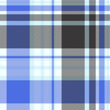 Özgün arka plan dokusu pürüzsüz, birincil ekose kontrol tekstili. Nane kremi ve mavi renk paletinde tatil vektör desenli tartan kumaş.