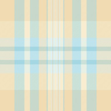 1950 'lerin kumaşından ekose kumaş, dikey doku vektör arka planı. Mevsimsel şablon denetimi ışık ve buğday renkleri paletinde dikişsiz tartan.
