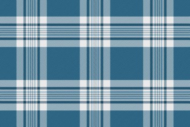 Mavi ve beyaz renkli klasik ekose desenli. Kesişen çizgileri olan tekstil tasarımı, arka plan, giyim ve şenlik projeleri için mükemmel. Zamansız biçim
