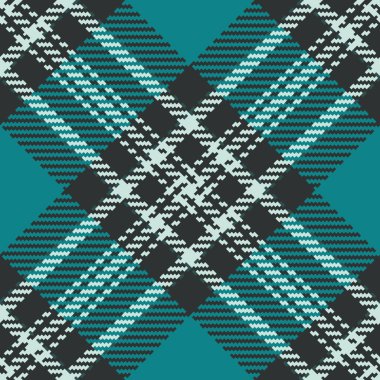 Tartan kumaş kontrolü, reklamcılık geçmişi kusursuz. Koyu ve siyan renk paletinde hobi dokusu ekose tekstil vektörü.