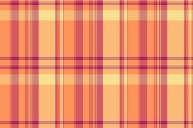 Güzel bir vektör arkaplan örtüsü, yaş kumaşı dikişsiz. Tekrarlanan ekoseli desen turuncu ve kırmızı renk paletinde kontrol et.