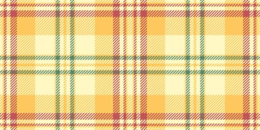 Çocuk ekoseli kumaşı, tavan arası kumaş desenleri. Işık ve kehribar rengi palette kusursuz tartan tekstil vektörü..