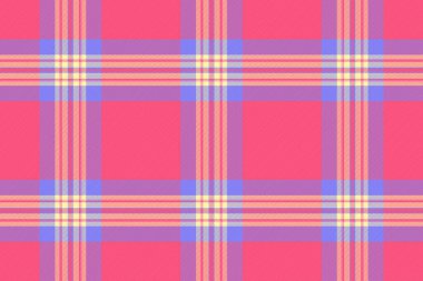 Süit tartsız arka plan, tekstil kumaş kontrolü. Kart deseni ekose vektör deseni kırmızı ve çivit renk paleti ile.