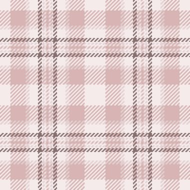 Pis kumaş tekstil kontrolü, 1970 'lerin doku vektör ekoseli. Işık ve keten renk paletinde dikişsiz tartan deseni.