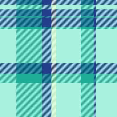 Ekran desenli tartan, kusursuz kumaş dokusunu selamlıyor. Işık ve gök mavisi renk paletinde Ekim vektörü tekstil denetimi deseni.