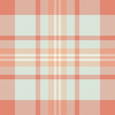 Kumaş kumaş tartan, ekosesiz hipster vektör ekose. Çizilmiş arkaplan kontrol deseni beyaz ve kırmızı renk paletinde.