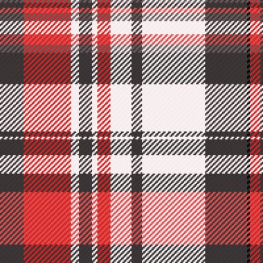 Klasik dokuma deseninde kırmızı, siyah ve nötr renkler var. Geçmişler, tekstil, moda, geleneksel veya retro estetik tasarımlar için kullanışlı.