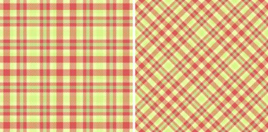 Vektör ekose kontrollü tartan kumaş dokusu, arkaplan dokusu pürüzsüz. Bahar renklerinde geçiyor. İç tasarım ilhamı.