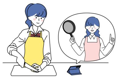 Video izlerken liseli kızların yemek pişirme sanatı