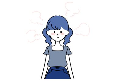 Ateşlenen ve rahatsız olan bir çocuğun klip sanatı