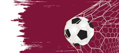 Vektör Futbol Turnuvası 2022, Futbol Kupası, Fırça darbesi Arka plan şablon tasarımı 