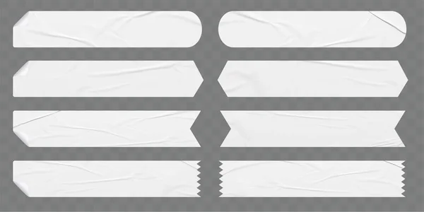 Vector White Stickers Ετικέτες Banners Διαφόρων Σχημάτων Πρότυπο Σχεδιασμού — Διανυσματικό Αρχείο