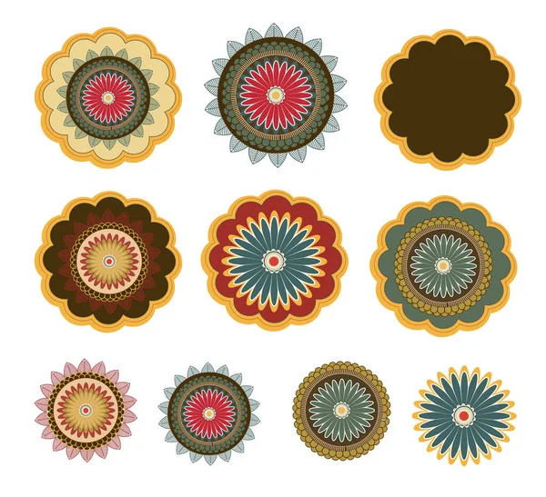 Vector Mandala Floral Oriental Para Diseño Patrones — Archivo Imágenes Vectoriales