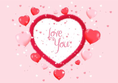 Vektör Sevgililer Günü afişi, poster ve broşür. Satış arka plan şablonu tasarımı