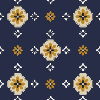 Donanma arka planında eski Fas esinlenilmiş fayans deseni