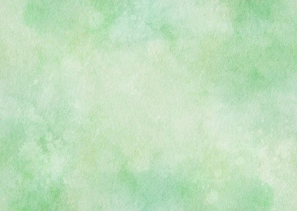 Astratto Verde Pastello Acquerello Macchie Sfondo Carta Acquerello Strutturato Disegno — Foto Stock