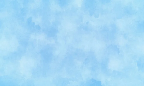 Abstrato Pintado Luz Azul Nuvens Aquarela Fundo Abstrato Bonito Luz — Fotografia de Stock