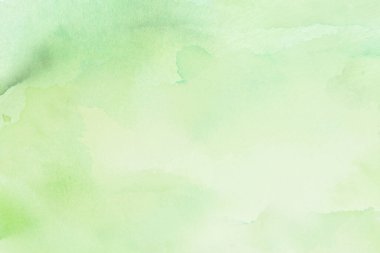Abstract green pastel watercolor stains background on watercolor paper textured for design templates invitation card