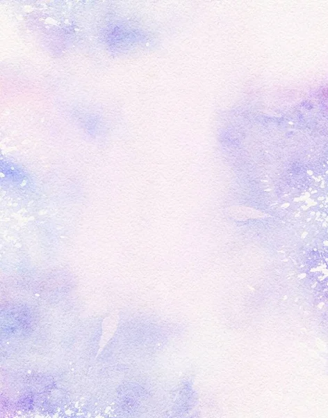 Violette Aquarell Mit Weißem Splatter Abstrakten Hintergrund Mit Papier Aquarell — Stockfoto