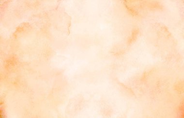 Suluboya kağıt dokusu üzerinde turuncu pastel lekeler ve Blob, şablon davetiye kartı tasarımı için yumuşak pastel arkaplan sanatsal unsuru