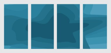 Soyut Arkaplan Kapağı ya da broşür şürü. Mavi, kahverengi ve yeşil temalı soyut bir arkaplan. Duvar dekorasyonu. Sunum afişleri, el ilanları, posterler ve davetiyeler için tasarım düzeni.