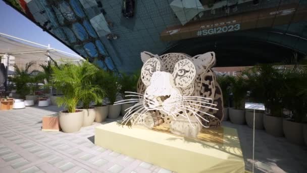 Sgi Dubai Expo 2023 Elrendezés Fejlesztéshez Dubai Tudományos Eredmények Kiállítása — Stock videók