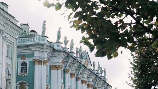 Edificio Del Ermitage San Petersburgo Vista Desde Calle — Vídeo de stock