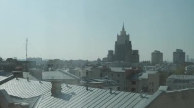 Moskova 'da yüksek bir binadan manzara