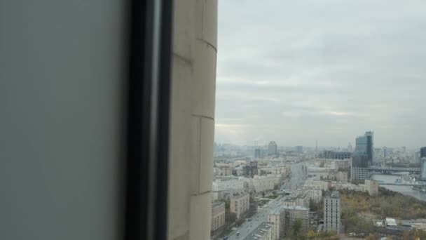 Вид Високої Будівлі Місто Москва — стокове відео