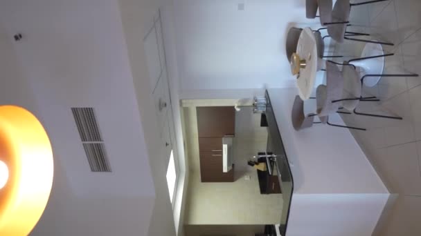 Cucina Appartamento Appartamento Interior Design Contemporaneo Del Soggiorno Interno Elegante — Video Stock