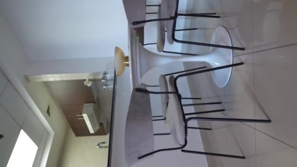 Cucina Appartamento Appartamento Interior Design Contemporaneo Del Soggiorno Interno Elegante — Video Stock